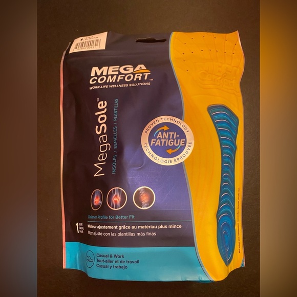 NEW MegaComfort Mega Sole Anti Fatigue Insoles Women’s Shoes Size 5-7 - Picture 1 of 9